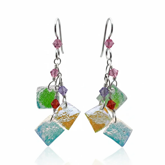 Sterling silver hibiscus 3 piece earring