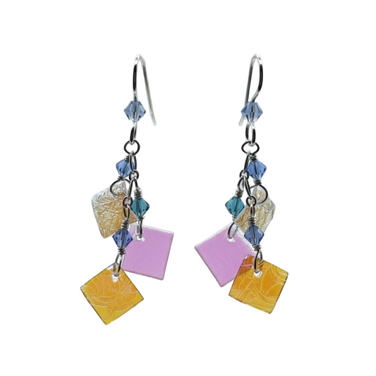 Sterling silver ocean 3 piece earring