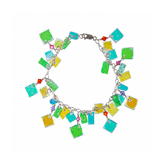 Sterling silver hibiscus bracelet