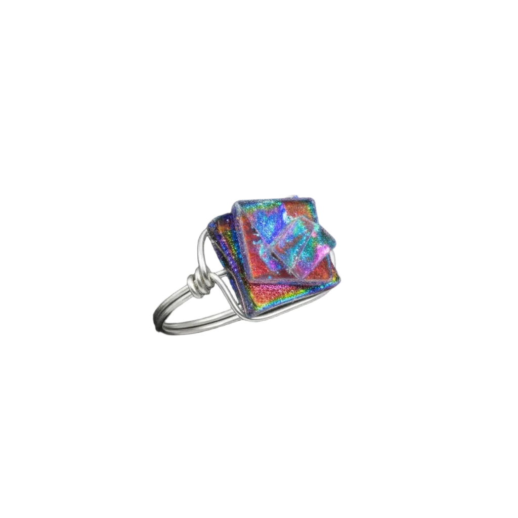 Sterling silver glass ring