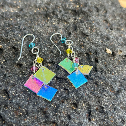 Sterling silver sunrise 3 piece earring