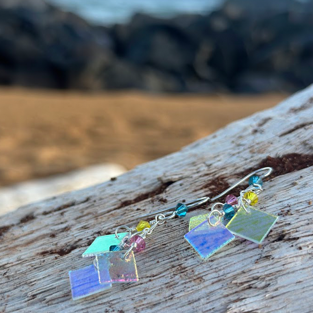 Sterling silver sunrise 3 piece earring