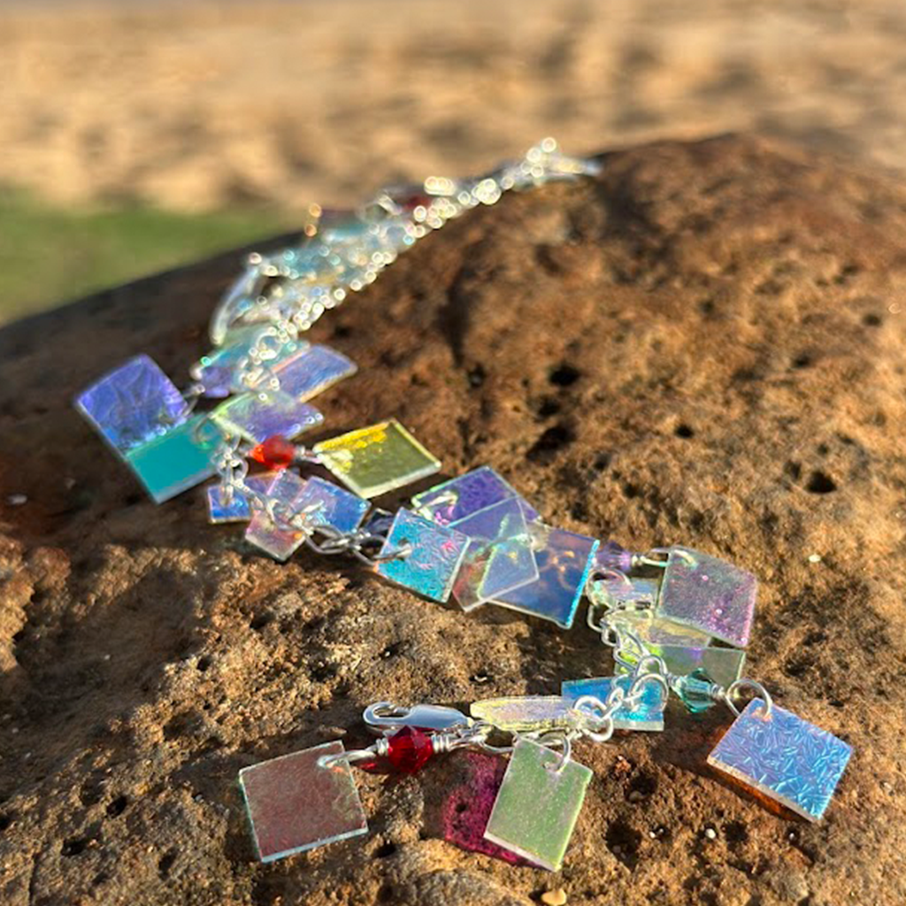 Sterling silver rainbow bracelet