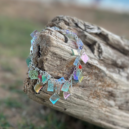 Sterling silver rainbow bracelet