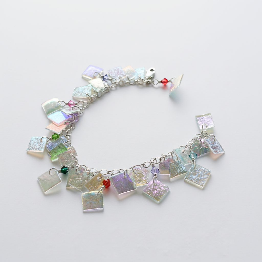 Sterling silver rainbow bracelet