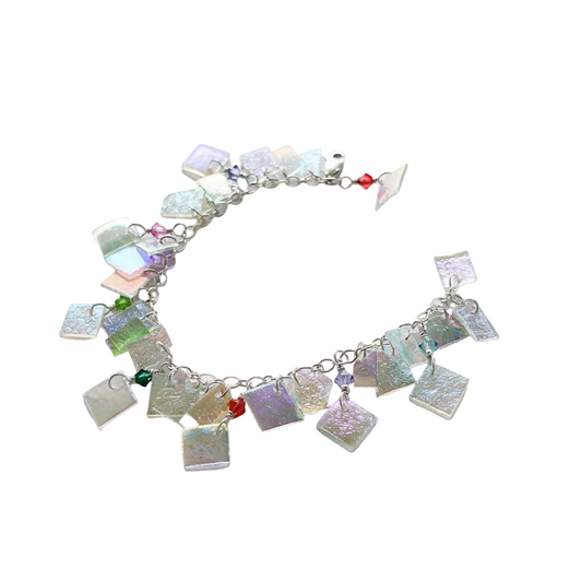 Sterling silver rainbow bracelet