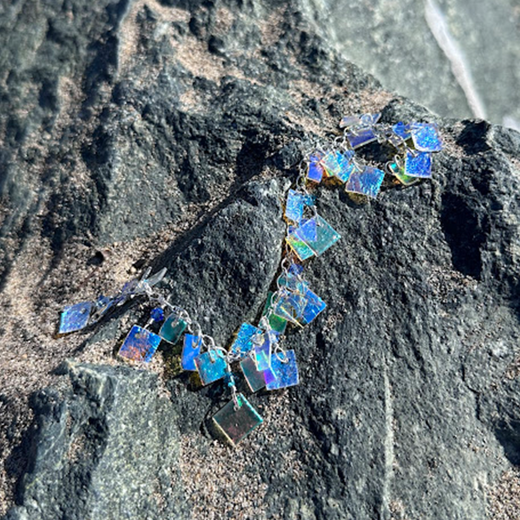 Sterling silver ocean bracelet