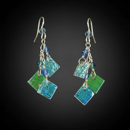 Sterling silver ocean 3 piece earring