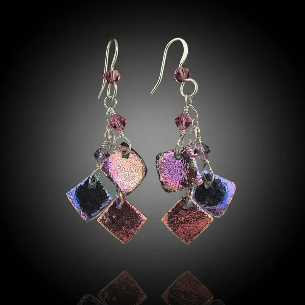 Sterling silver coral 3 piece earring