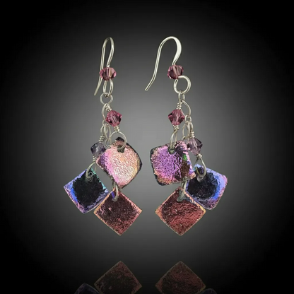 Sterling silver coral 3 piece earring