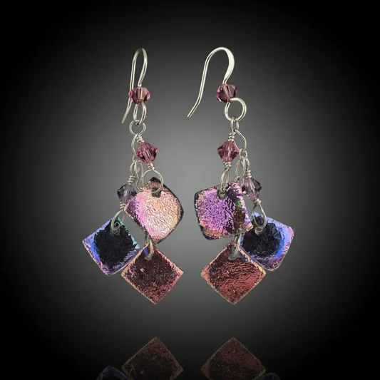 Sterling silver coral 3 piece earring