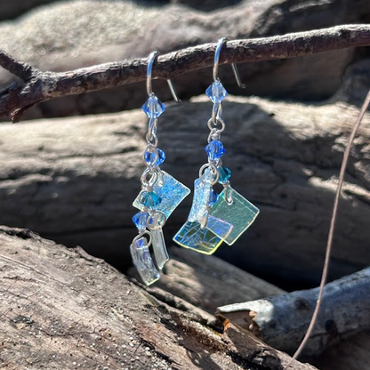 Sterling silver ocean 3 piece earring
