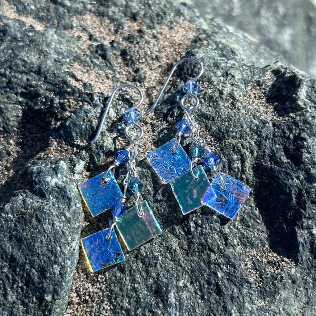 Sterling silver ocean 3 piece earring