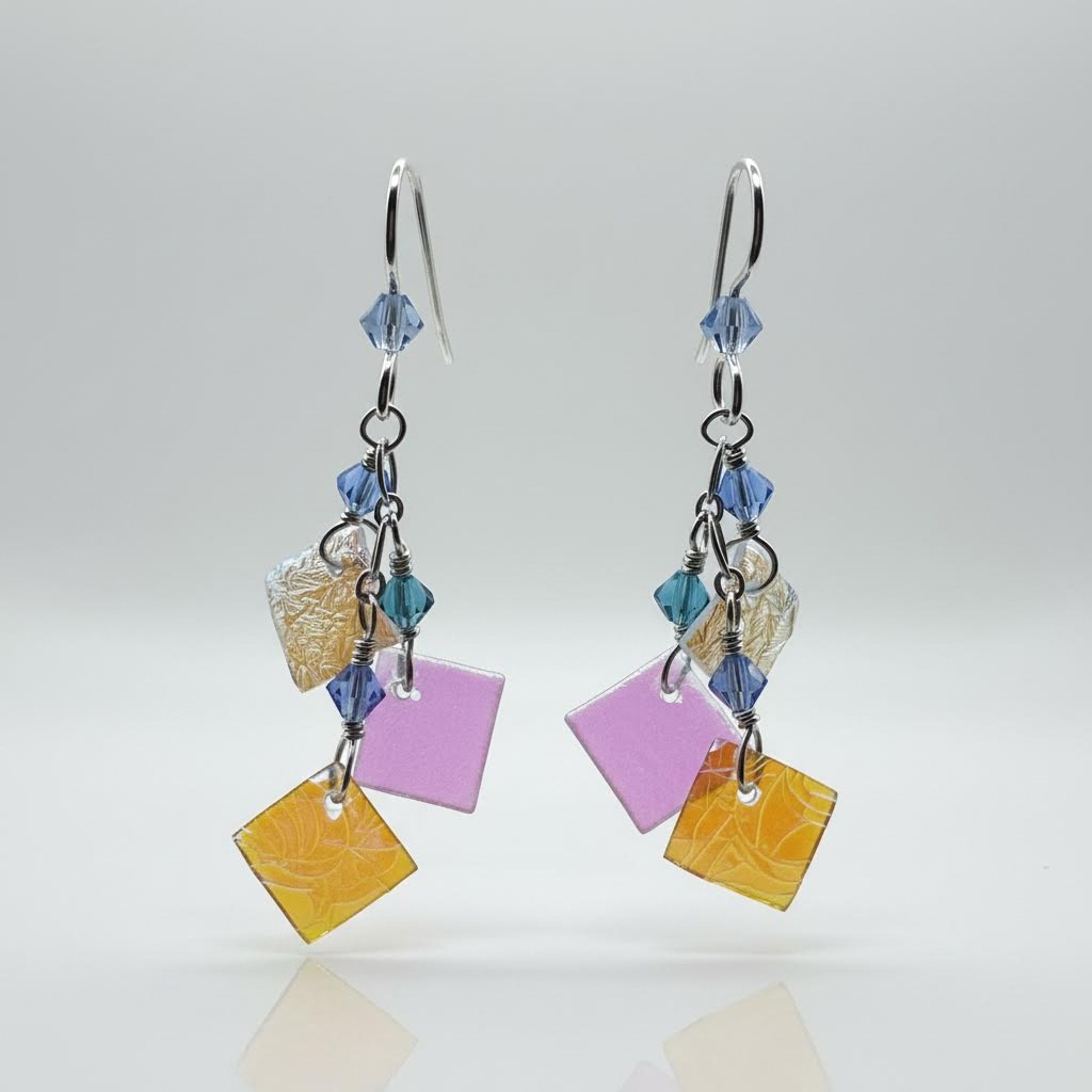 Sterling silver ocean 3 piece earring