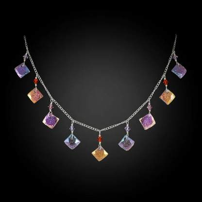 Sterling silver rainbow 9 piece necklace