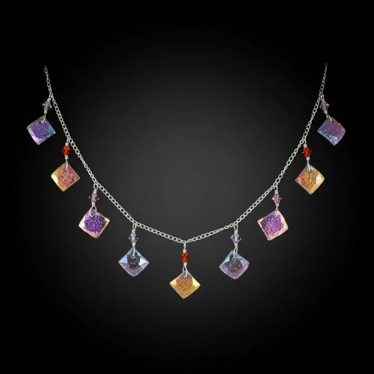 Sterling silver coral 9 piece necklace