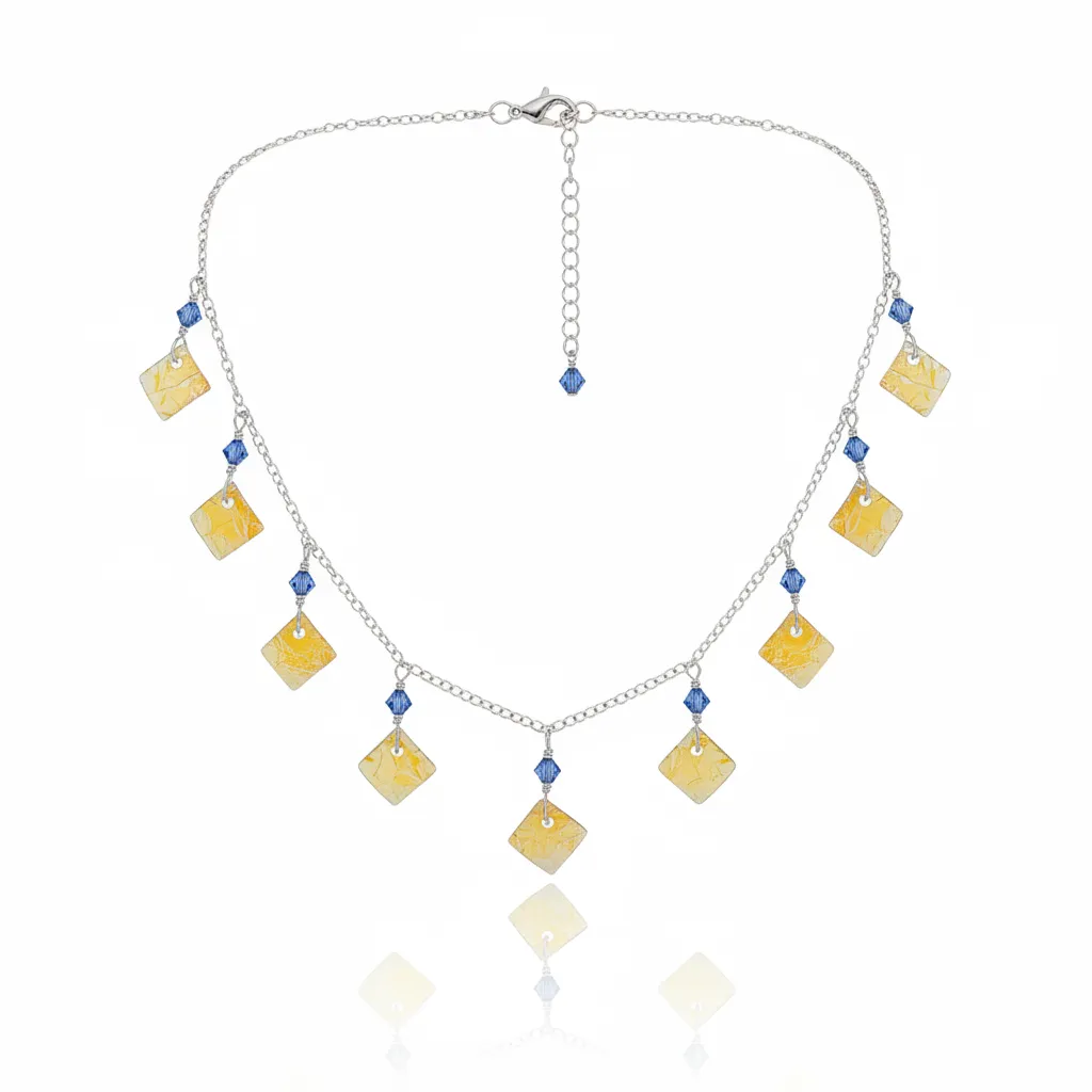 Sterling silver ocean 9 piece necklace