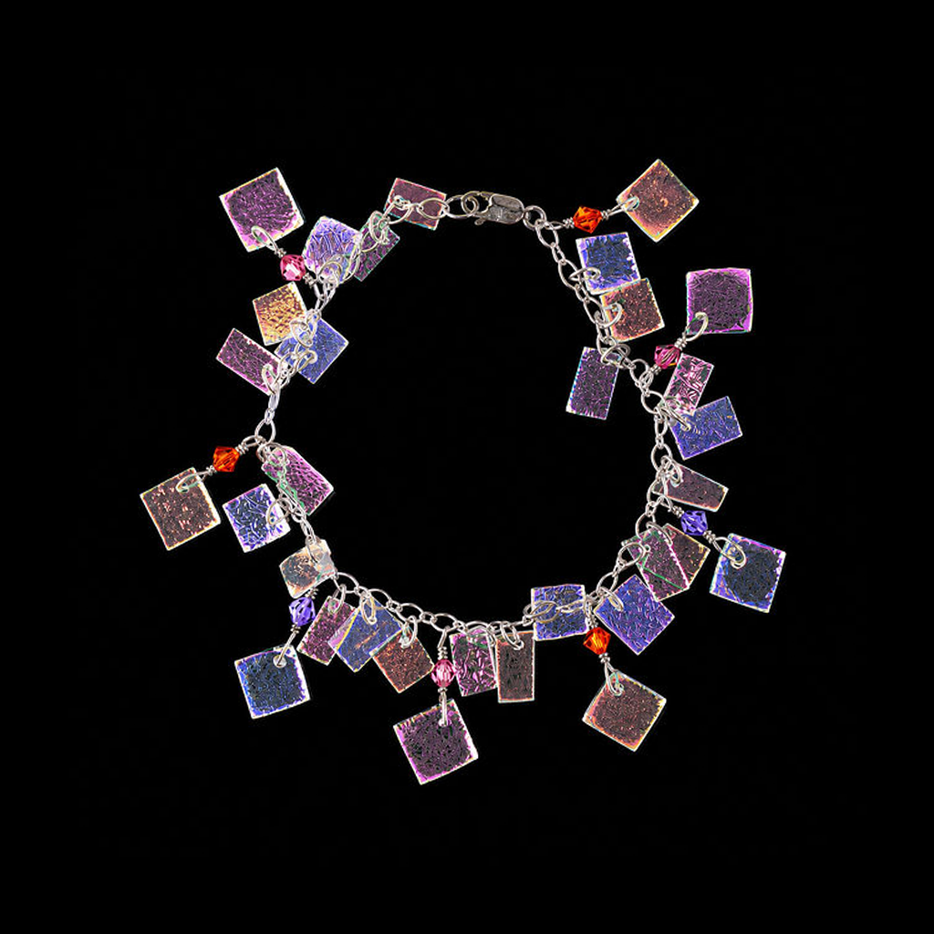Sterling silver hibiscus bracelet