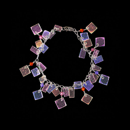 Sterling silver hibiscus bracelet