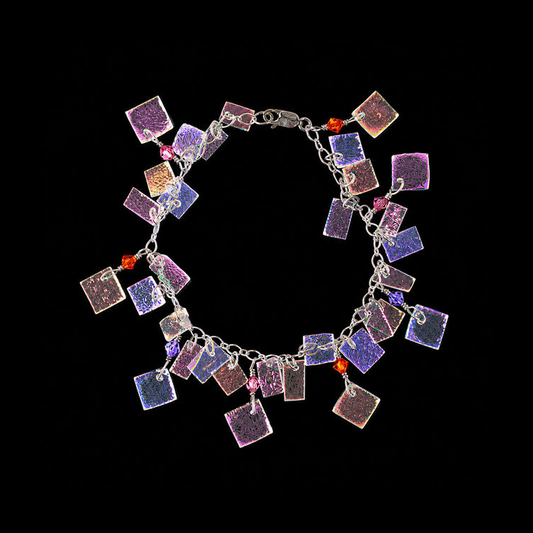 Sterling silver hibiscus bracelet