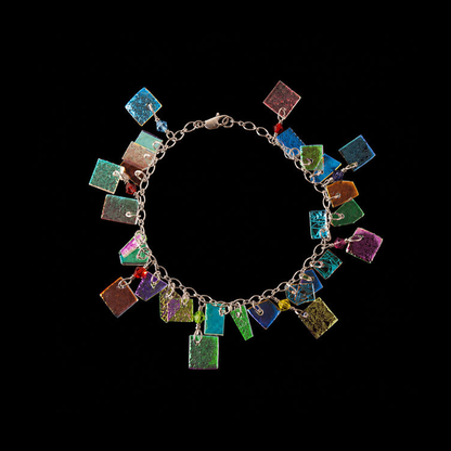 Sterling silver rainbow bracelet