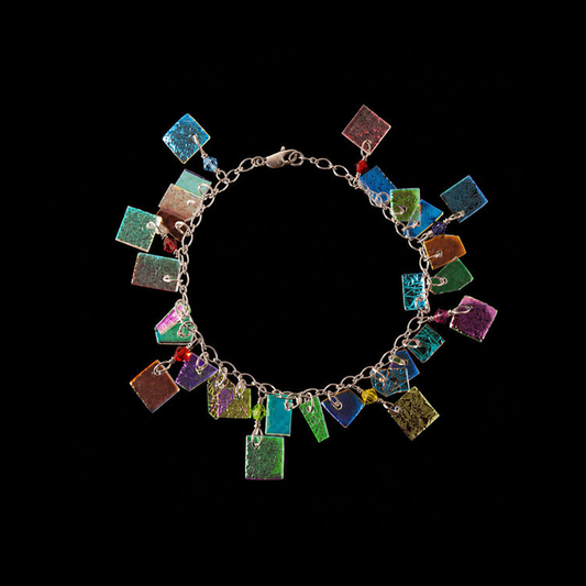 Sterling silver rainbow bracelet