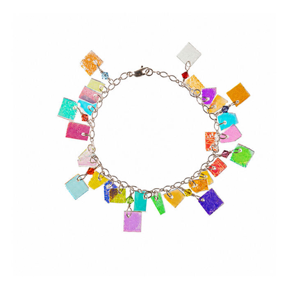Sterling silver rainbow bracelet