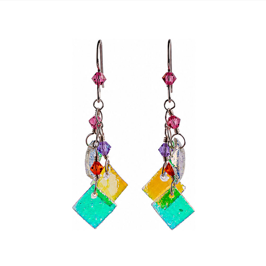 Sterling silver hibiscus 3 piece earring