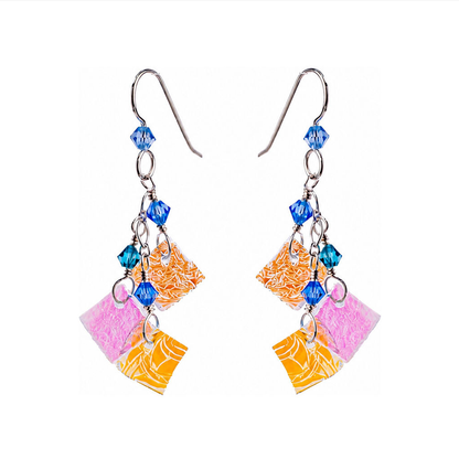 Sterling silver ocean 3 piece earring