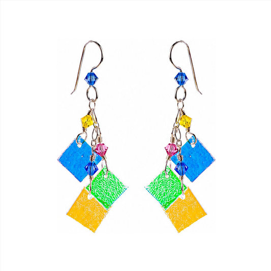 Sterling silver sunrise 3 piece earring