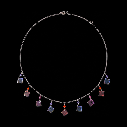 Sterling silver hibiscus 9 piece necklace