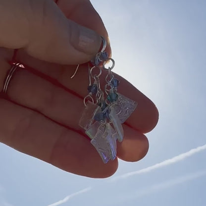 Sterling silver ocean 3 piece earring