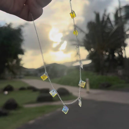 Sterling silver ocean 11 piece necklace