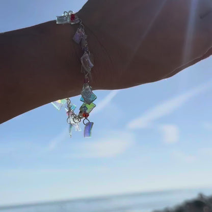 Sterling silver coral bracelet