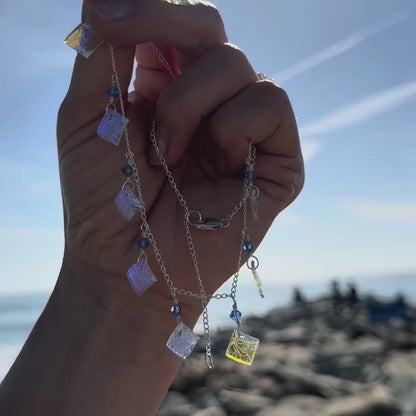 Sterling silver ocean 9 piece necklace