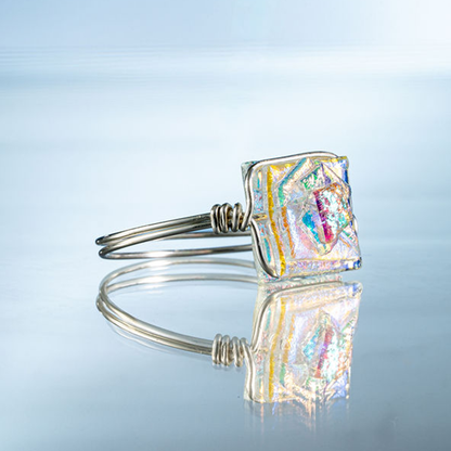 Sterling silver glass ring